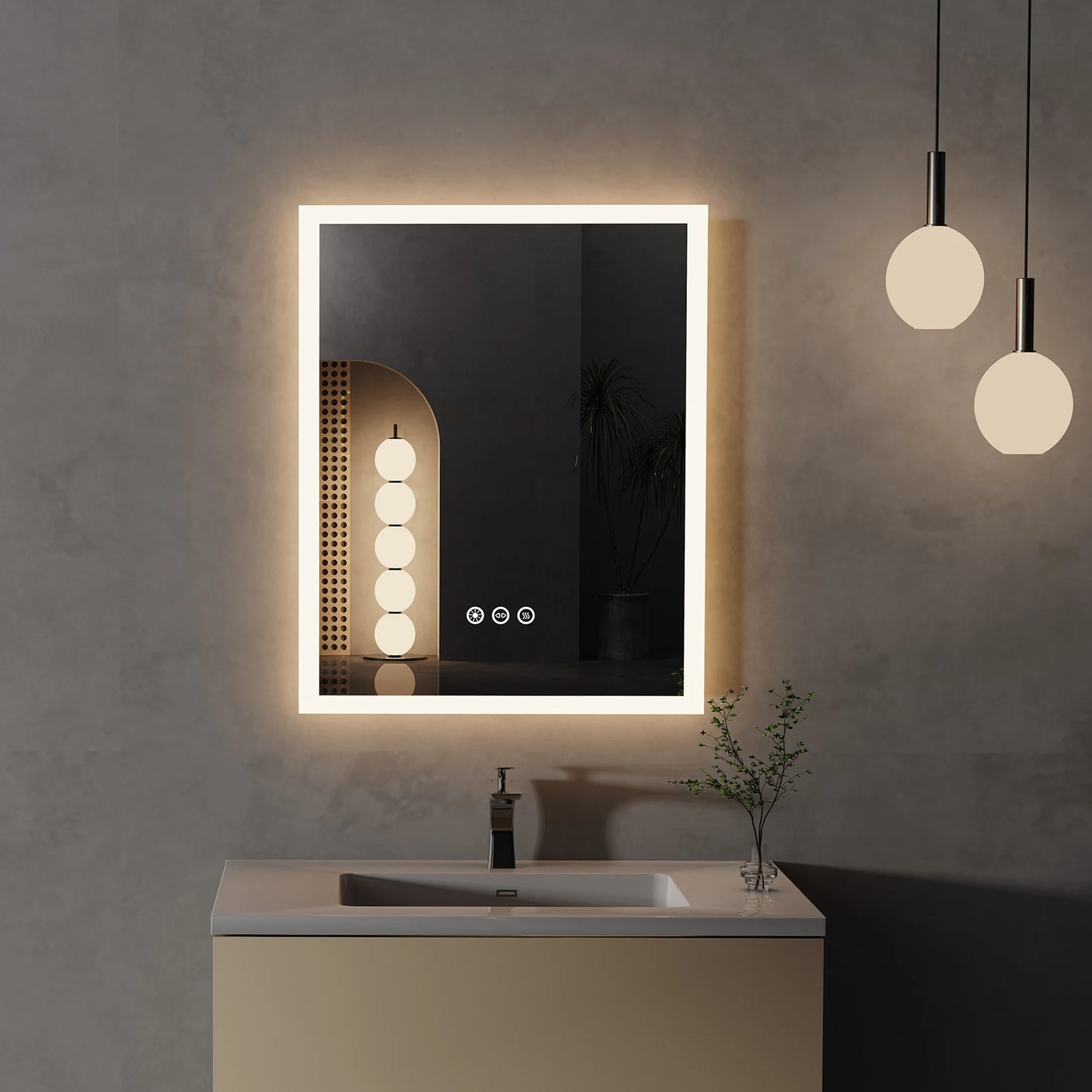 16x20 " LED Lighted Bathroom Mirror with Anti-Fog