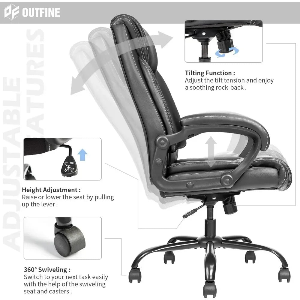 Executive Office Chair with 5-Year hydrolysis-Resistant Leather