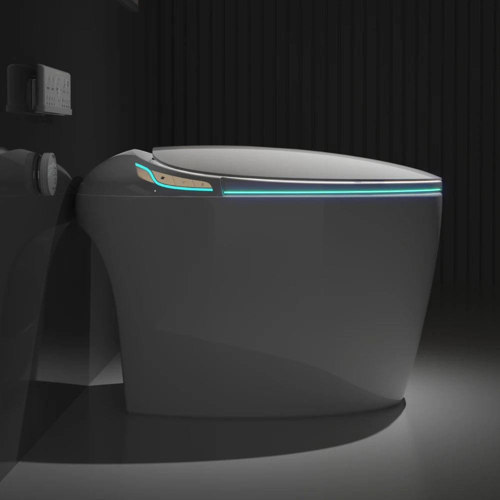 Smart Toilet w/Bidet Built In, Auto O/C Seat