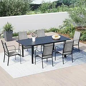 7-Piece All-Weather Rattan Patio Outdoor Dining Set