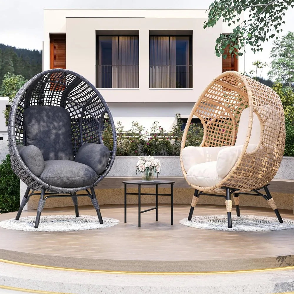 Oversized Wicker Egg Chair Outdoor Indoor Rattan Chair