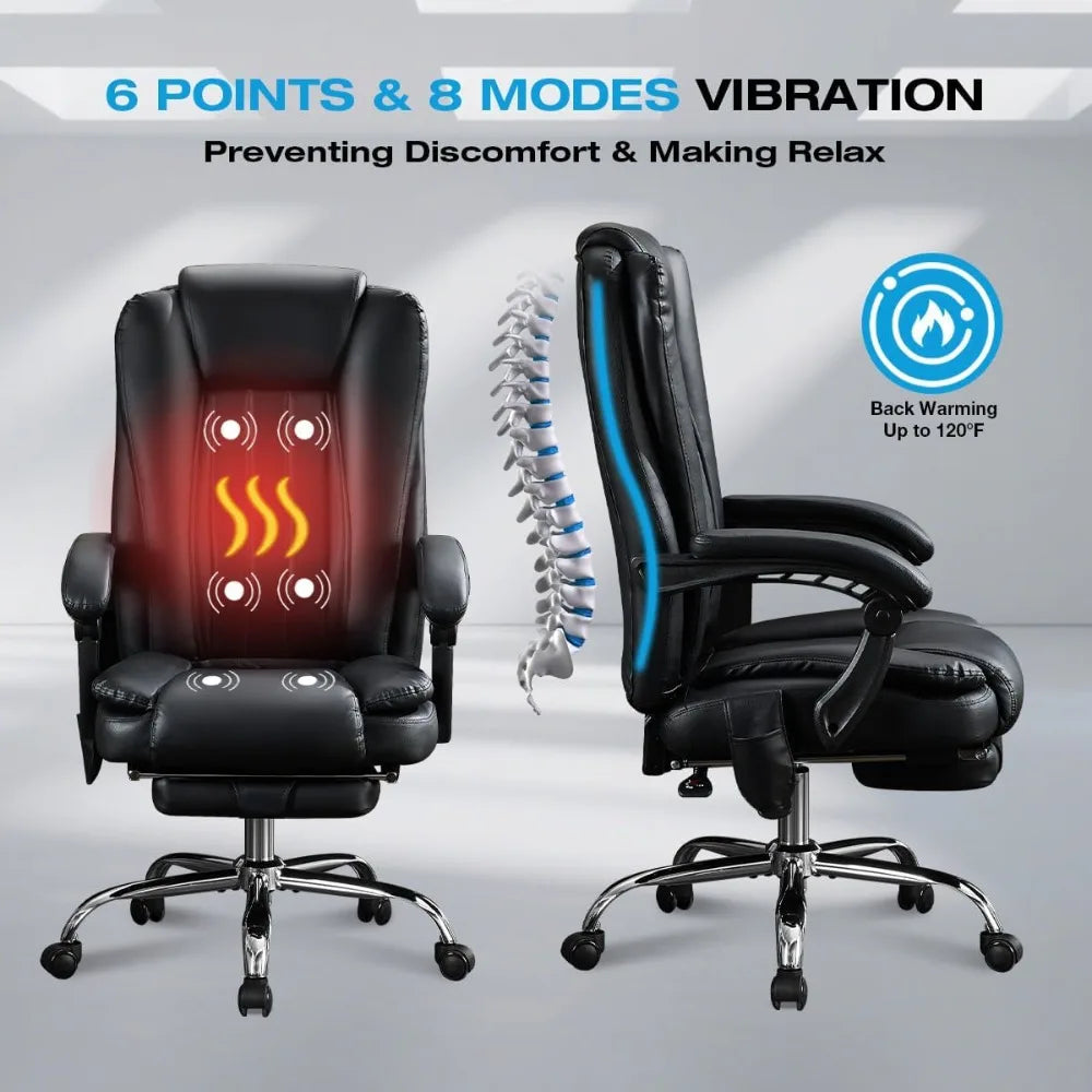 Office Chair, Foot Rest, up to 500lbs Big/Tall
