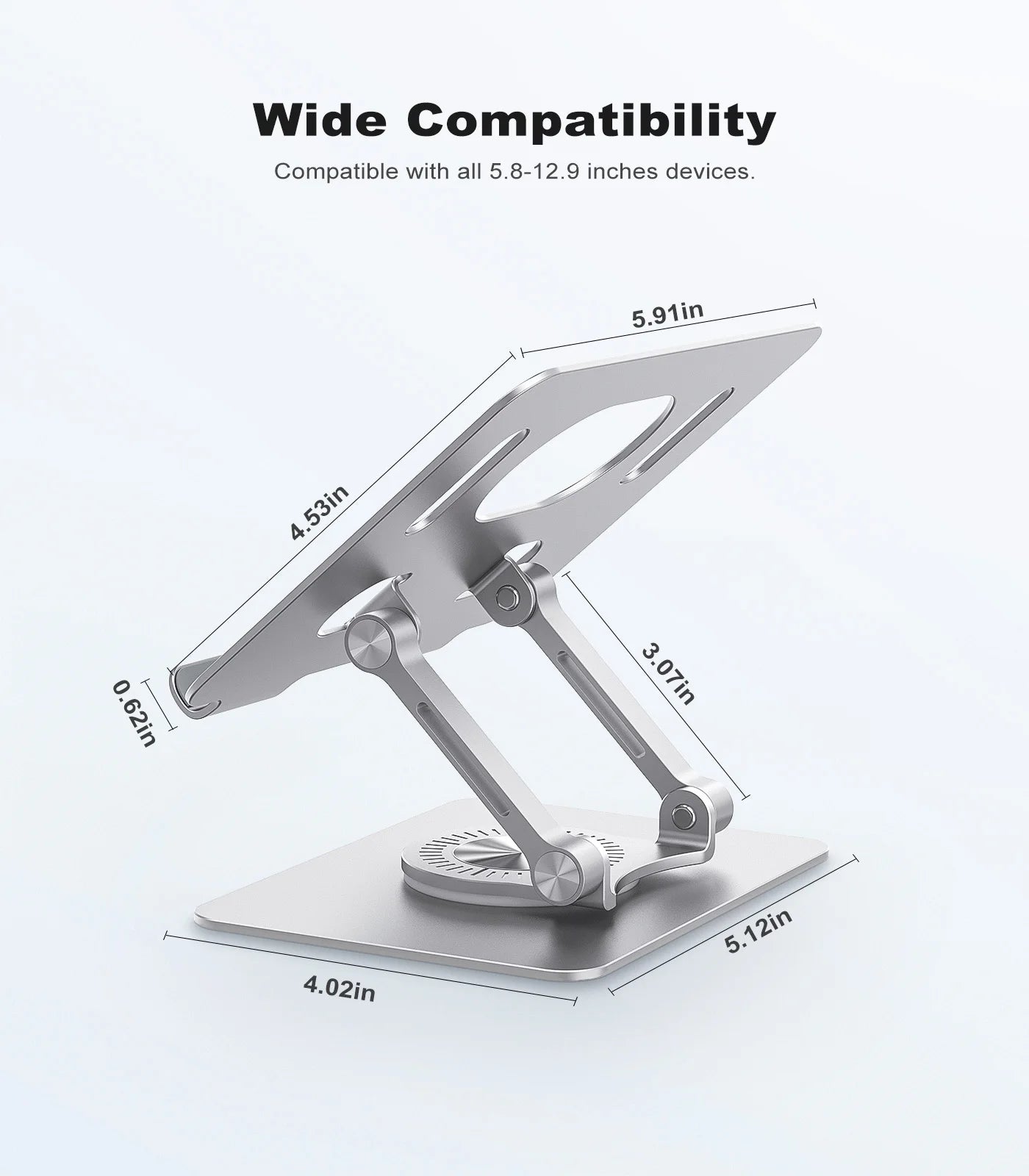 ST02 Tablet Stand, 360 Swivel Base Aluminum Tablet Stand Holder