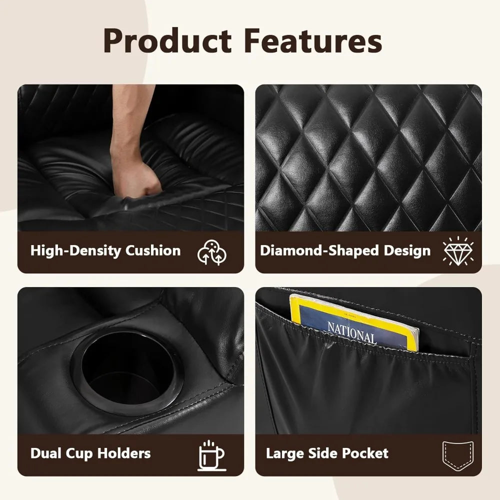 Power Swivel Rocker Recliner Massage Home Theater Seating