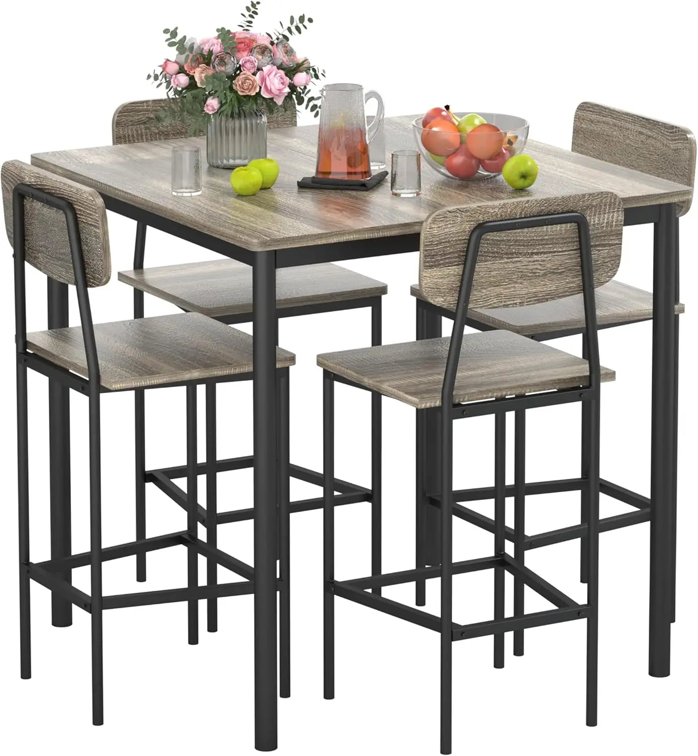 Kitchen Table and 4 Chairs, Dining Table Set