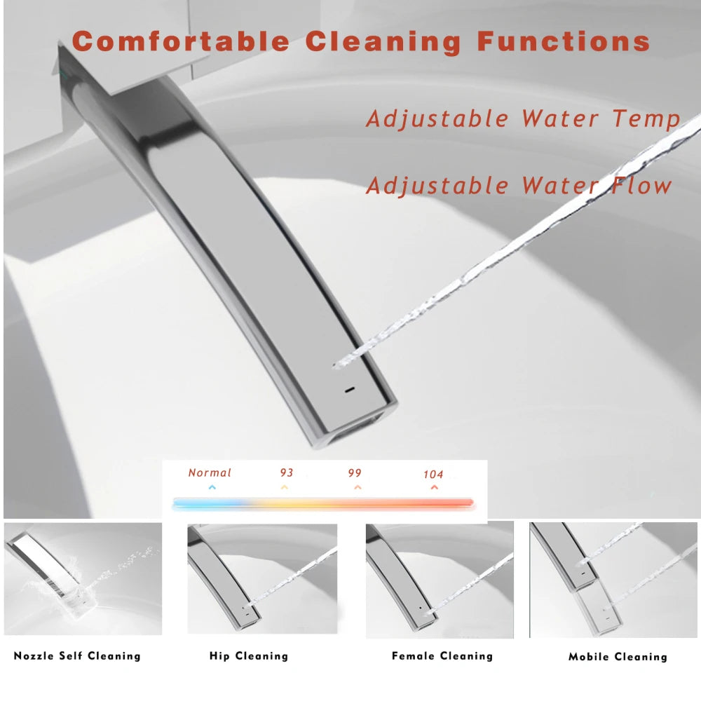 Smart Toilet w/Bidet Built In, Auto O/C Seat