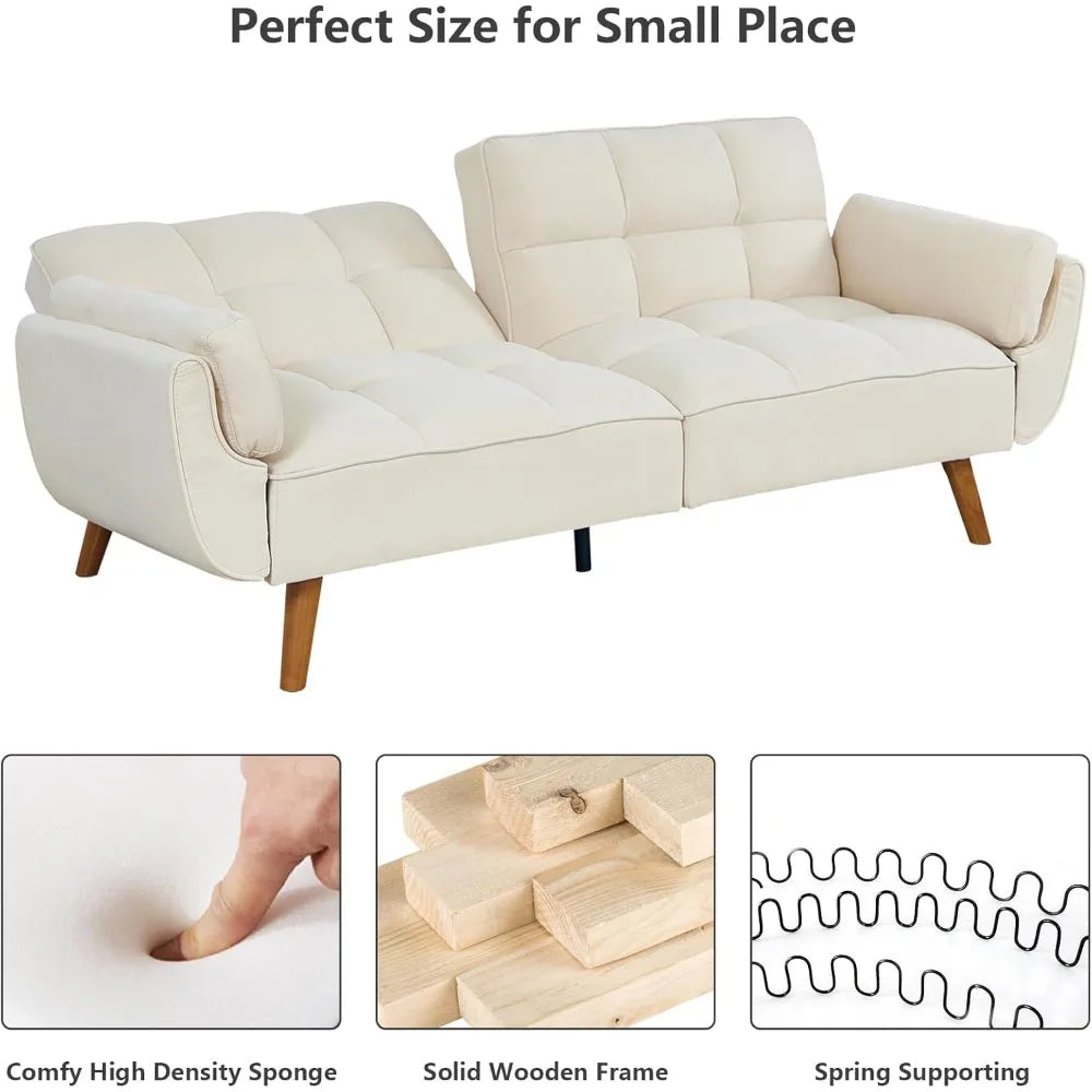 Convertible Futon Sofa Bed Sleeper Twin Size
