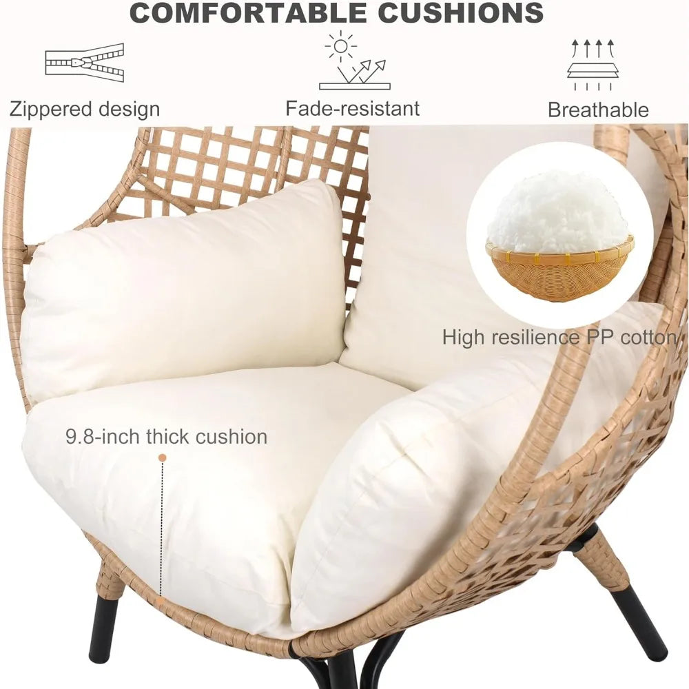 Oversized Wicker Egg Chair Outdoor Indoor Rattan Chair