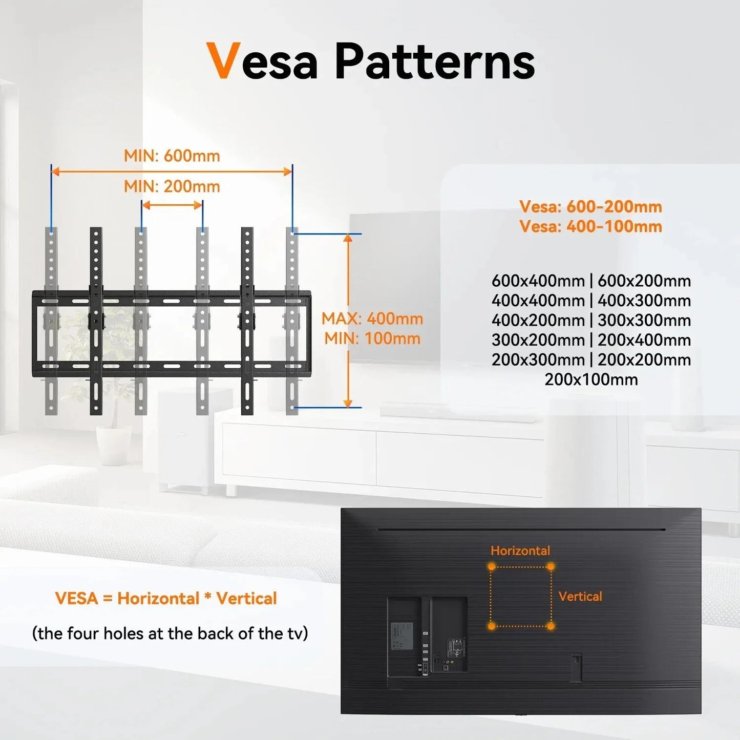 Fixed TV Wall Mount Holder Adjustable TV Bracket 32-70"