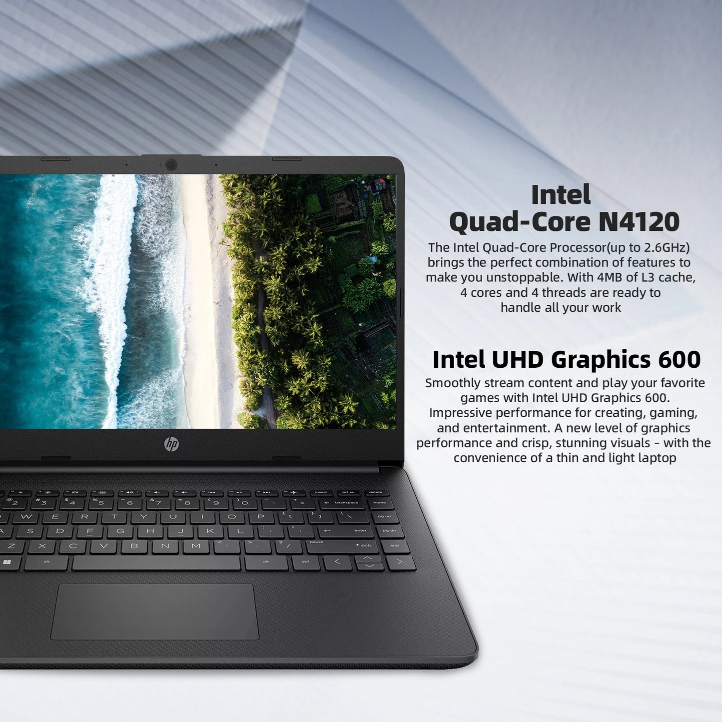 HP 14" Business Laptop,Intel Celeron N4120,16GB RAM,384GB Storage(128GB eMMC+256GB SD Card)