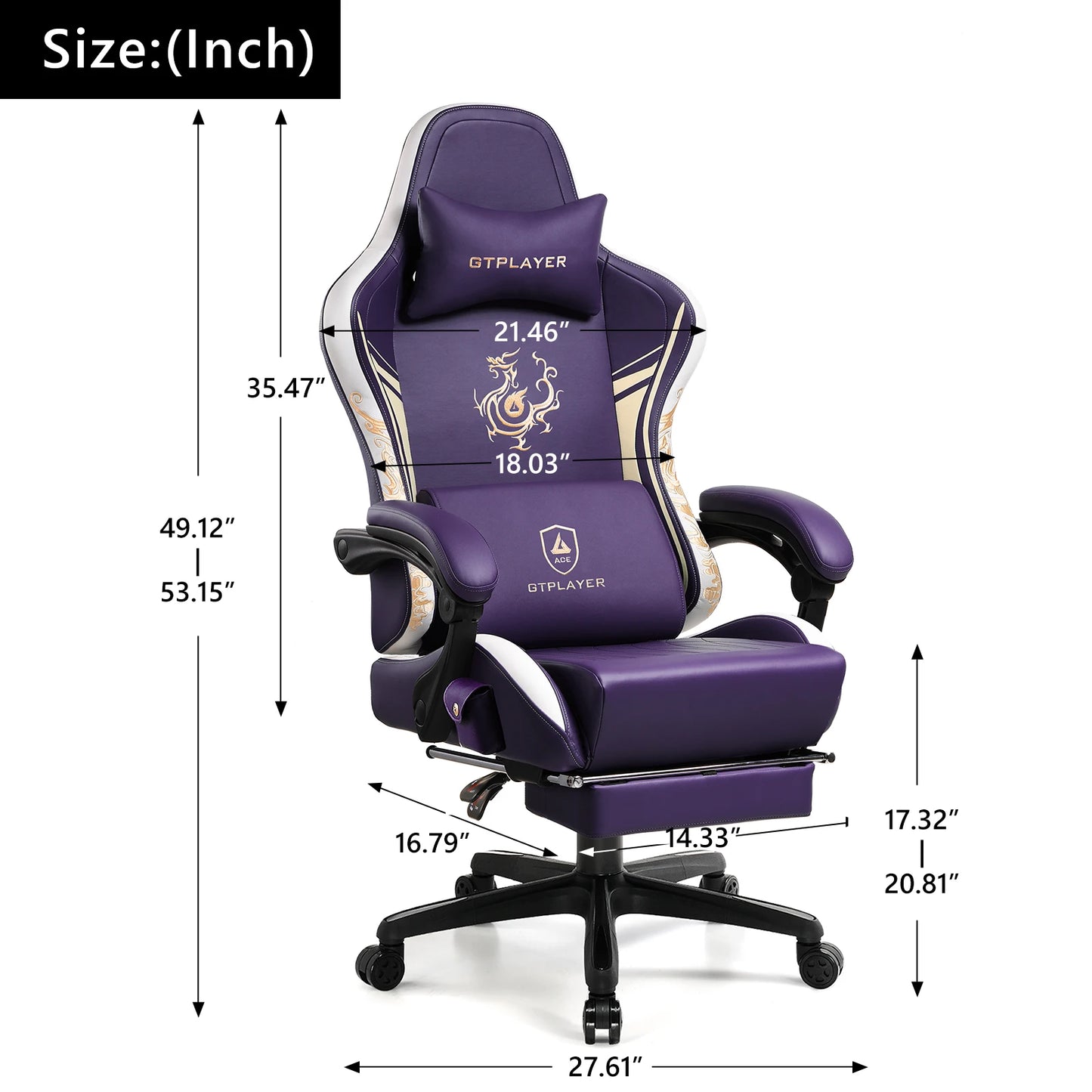 GTPLAYER Gaming Chair with Bluetooth Speakers , Office Chair