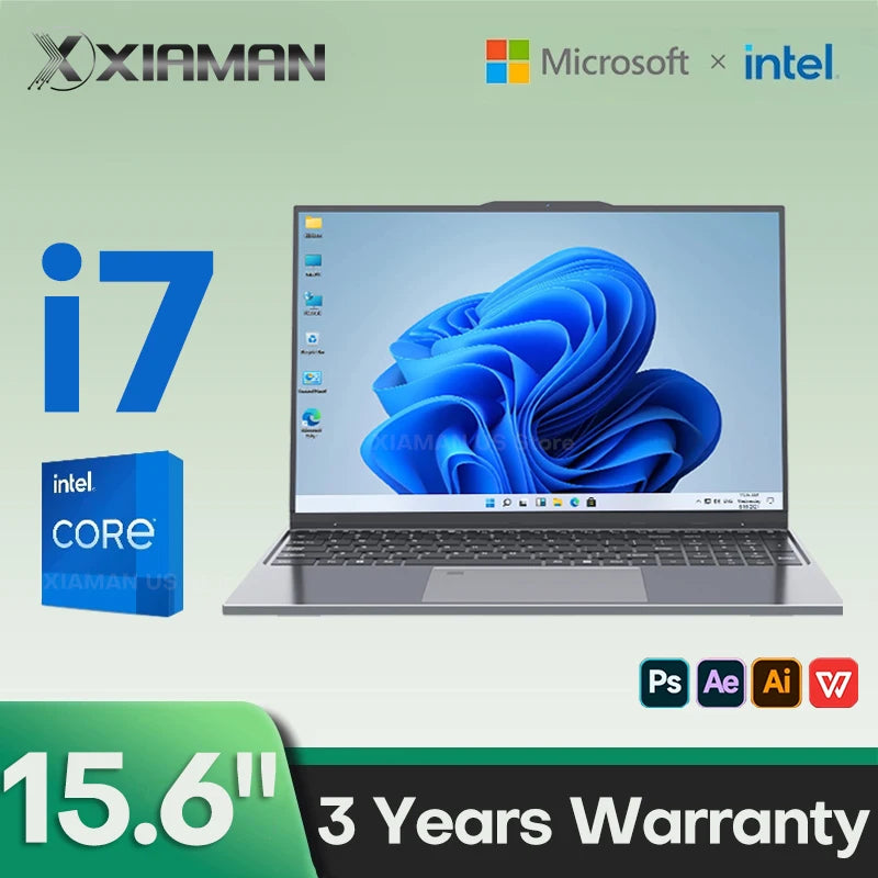 15.6" Intel Core i7 6500U Windows 11 Pro Laptop Computer 16GB DDR4 512GB 1TB SSD Notebook