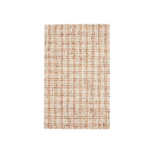 Hand-Woven Natural Wool Area Rug 2' x 3' Soft & Durable