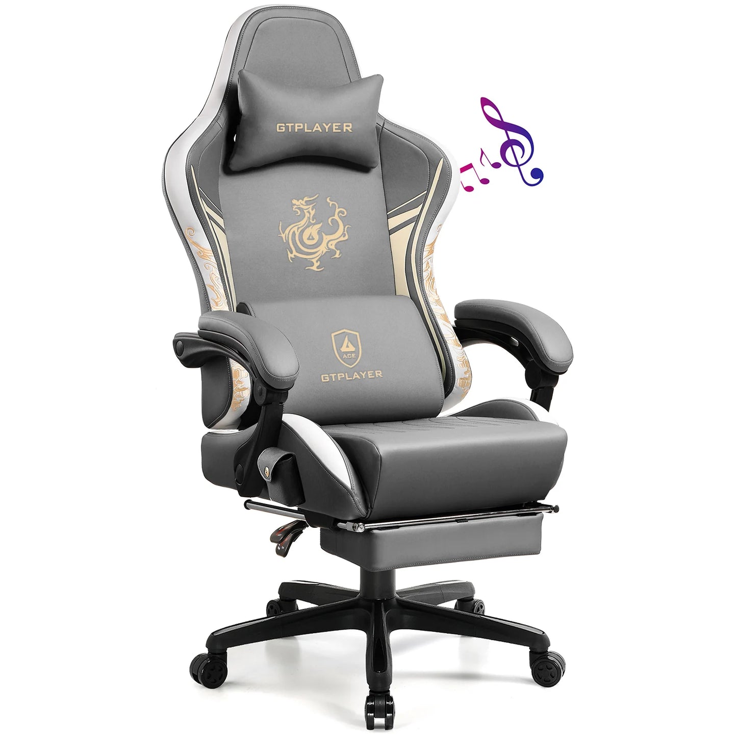 GTPLAYER Gaming Chair with Bluetooth Speakers , Office Chair