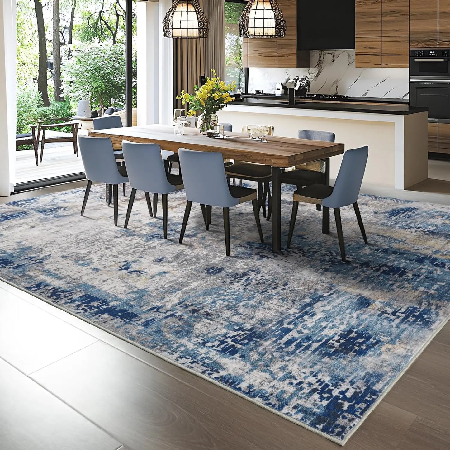 Area Rug Soft Large Modern Abstract Area Rug