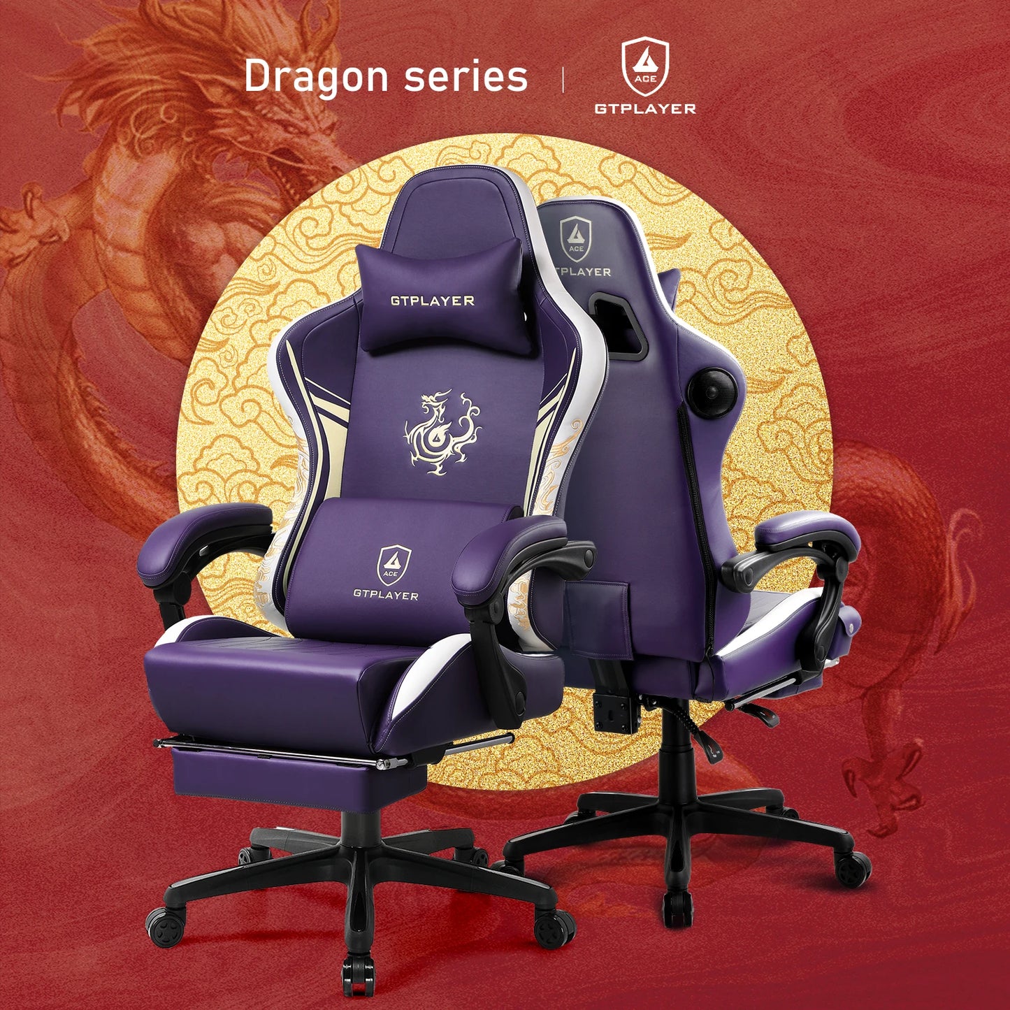 GTPLAYER Gaming Chair with Bluetooth Speakers , Office Chair