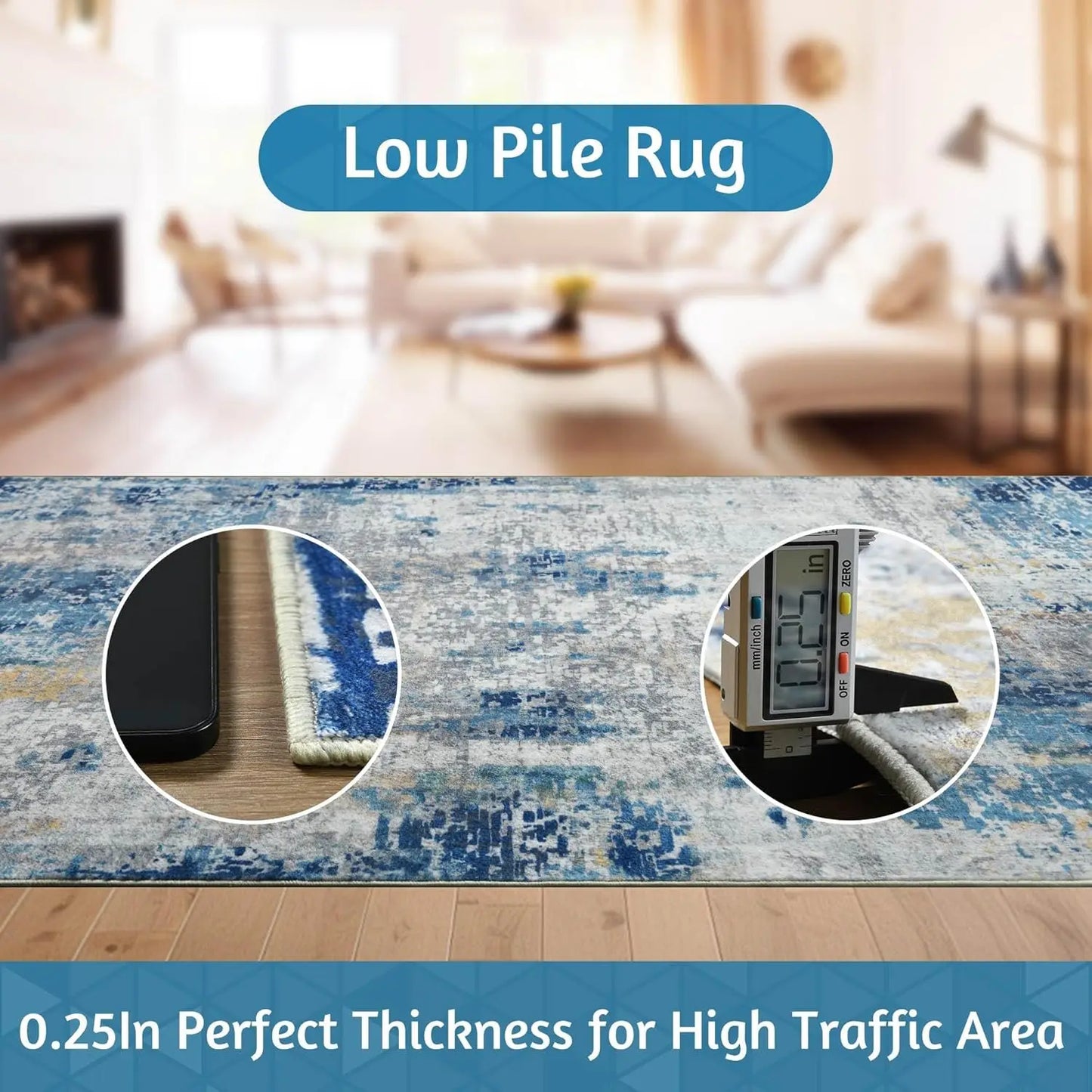 Area Rug Soft Large Modern Abstract Area Rug