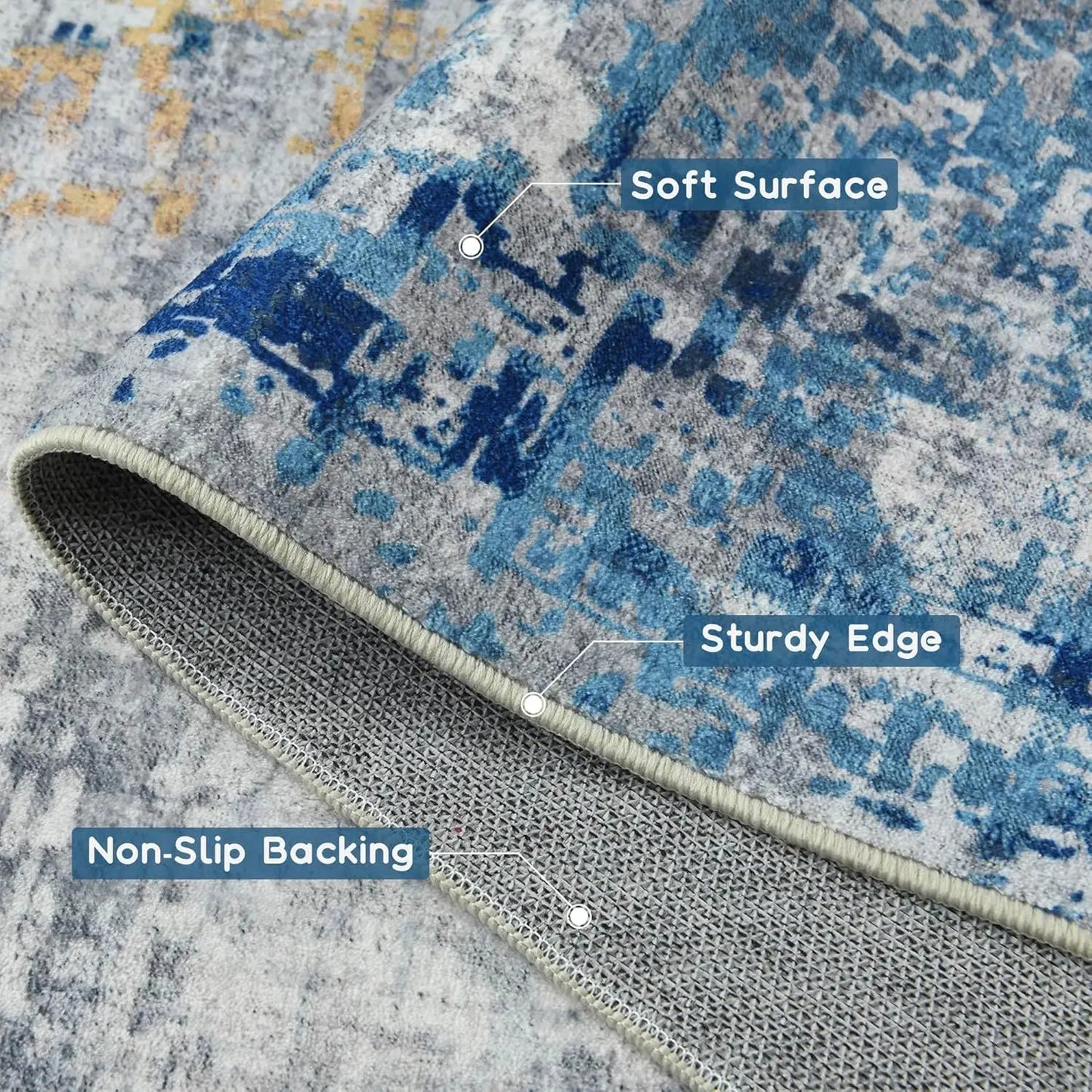 Area Rug Soft Large Modern Abstract Area Rug