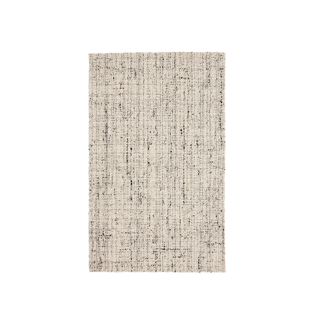 Hand-Woven Natural Wool Area Rug 2' x 3' Soft & Durable