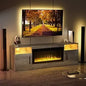 TV Stand with Fireplace - 70 Inch Modern Entertainment Center