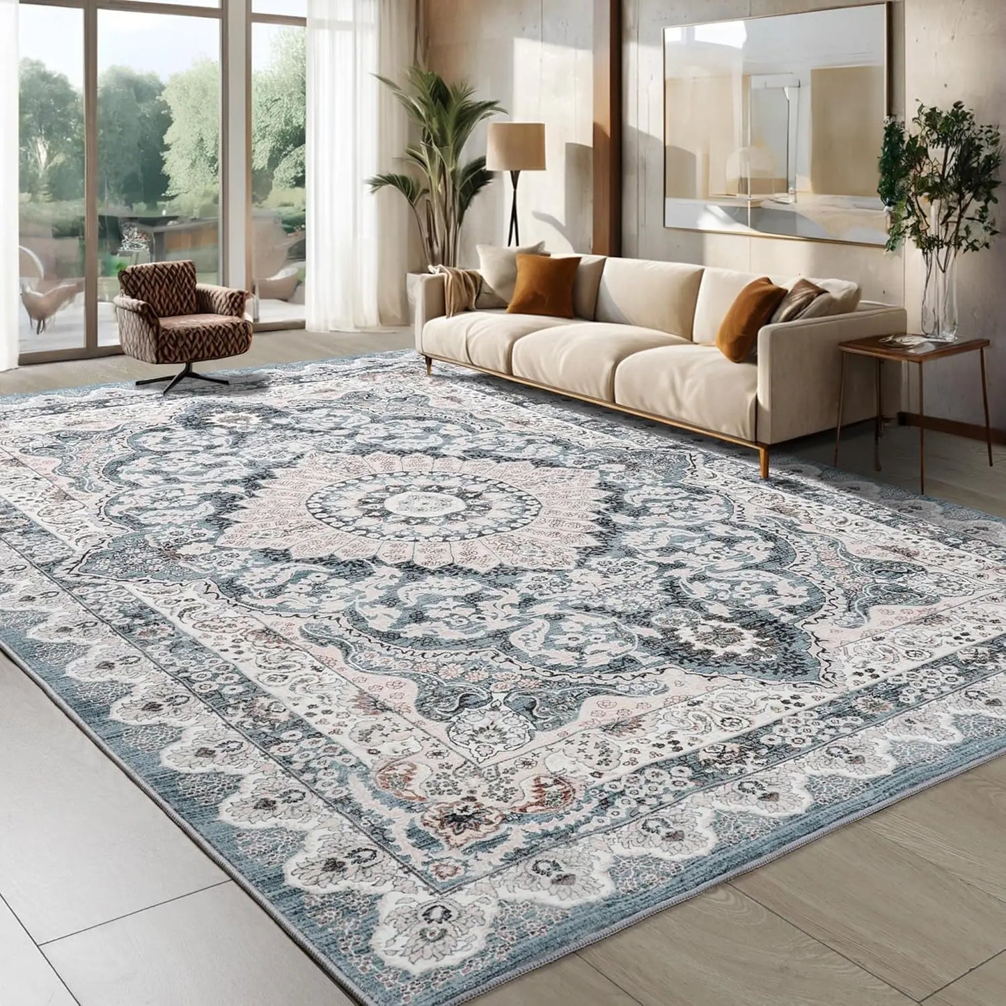 Area Rugs for Living Room, Machine Washable, Carpet