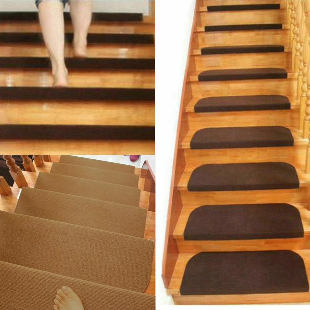 13 PCS Stair Treads Non-Slip Carpet Stair Rugs