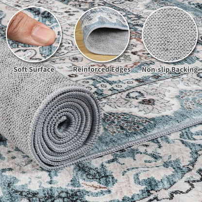 Area Rugs for Living Room, Machine Washable, Carpet
