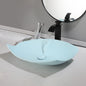 KEMAIDI Bathroom Basin Sink Set Blue Vessel Sink Faucet Combo