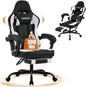 Gaming Chair with Footrest, Reclining Video Game Chairs