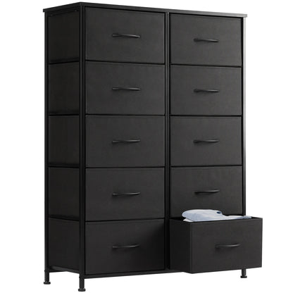 Bedside Table For Bedroom, 10 Fabric Drawers Wardrobe Closet