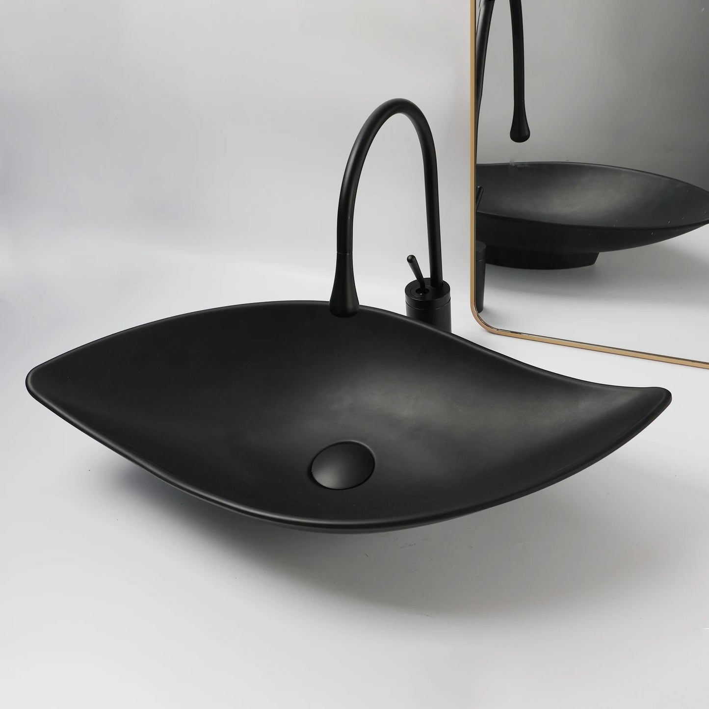 KEMAIDI Bathroom Basin Sink Set Blue Vessel Sink Faucet Combo