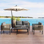 Multi-Person Outdoor Sofa Sets Combination with Table