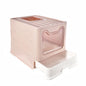 Convenient Foldable Litter Box: Drawer Design with Scooper