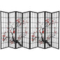8 Panel Screen Room Divider, Panel Plum Blossom Design