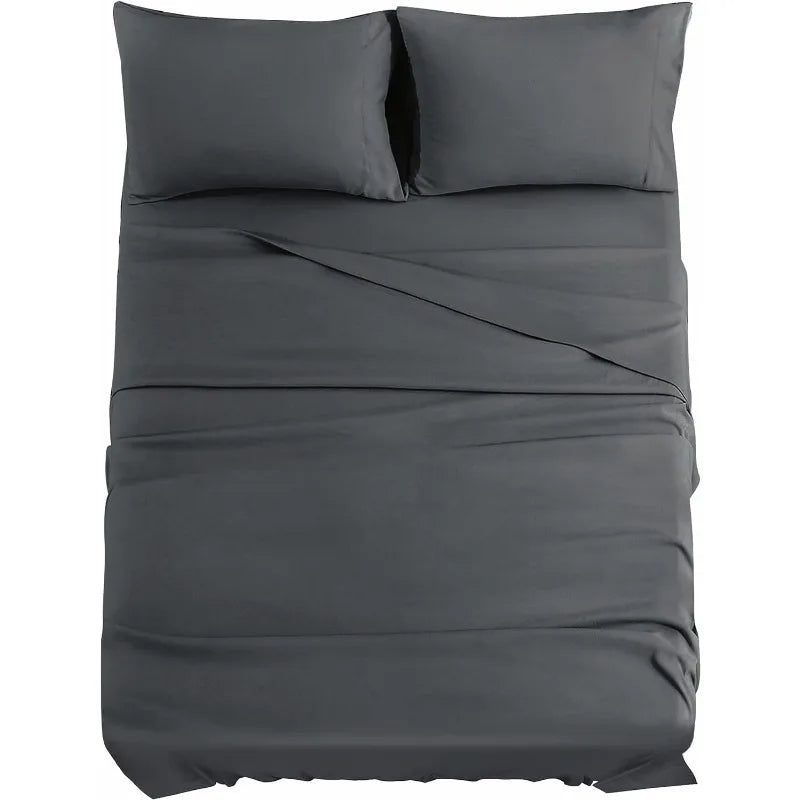 Dark Grey Queen Sheets, with 14" Deep Pocket Sheets