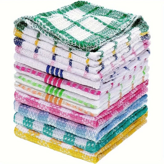 12pcs Cloths, Soft Absorbent Cleaning Towel, Reusable & Durable, 35cm/13in