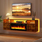 Fireplace TV Stand 70'' Wall Mounted Shelf Entertainment