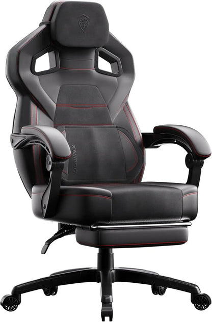 Fabric Gaming Chair with Footrest, Big and Tall