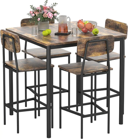 Kitchen Table and 4 Chairs, Dining Table Set