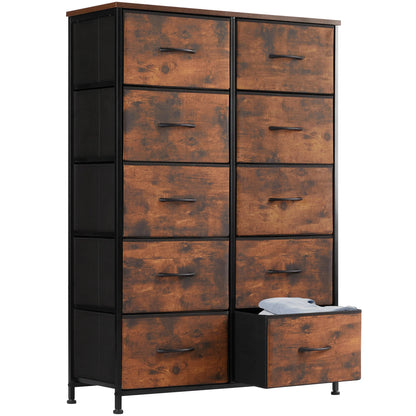 Bedside Table For Bedroom, 10 Fabric Drawers Wardrobe Closet