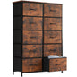 Bedside Table For Bedroom, 10 Fabric Drawers Wardrobe Closet
