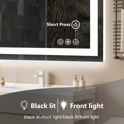 JHK 36"x 24"LED Vanity Mirror with Front Light/Backlight
