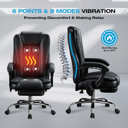 Office Chair, Foot Rest, up to 500lbs Big/Tall