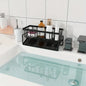 Multi-Functional Sink Caddy Organizer 9.1"Wide for Kitchen Storage Sponge Drain Rack with Dishcloth Holder for Space Saving