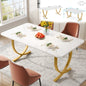 Tribesigns 63" Rectangular Dining Table for 4 to 6 Kitchen Table