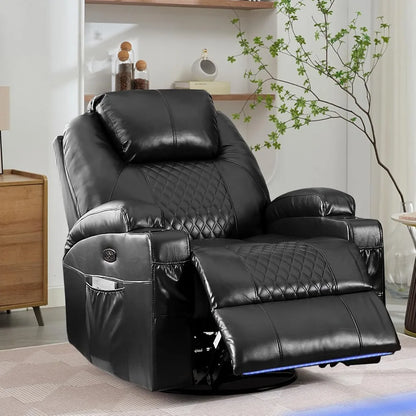 Power Swivel Rocker Recliner Massage Home Theater Seating