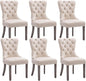 Velvet Dining Chairs Set of 6, Upholstered Tufted Chair
