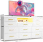 Dresser for Bedroom with 11 Drawers for 60" TV Stand