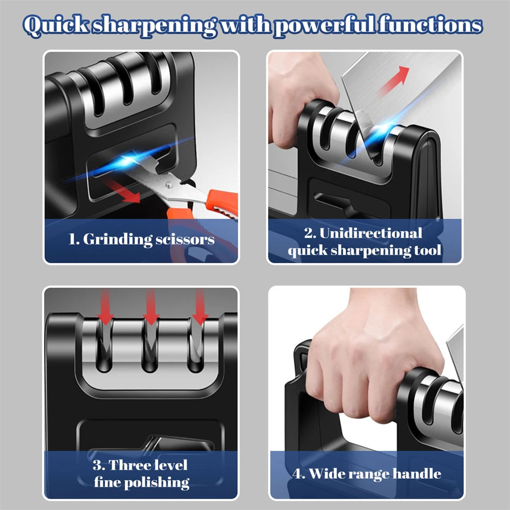 Professional Knife Sharpener, Adjustable Four-In-One Sharpener.