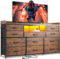 Dresser for Bedroom with 11 Drawers for 60" TV Stand